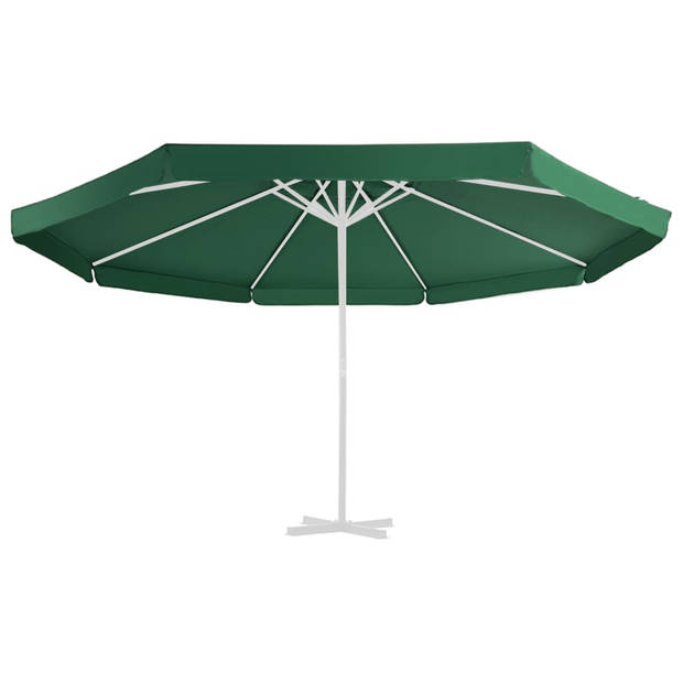 The Living Store Vervangend parasoldoek - 500 cm - Groen - Water- en UV-bestendig