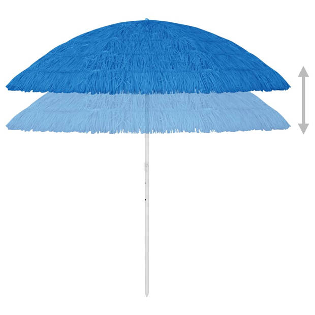 The Living Store Hawaï Parasol - 260 cm Diameter - Kantelend - Blauw