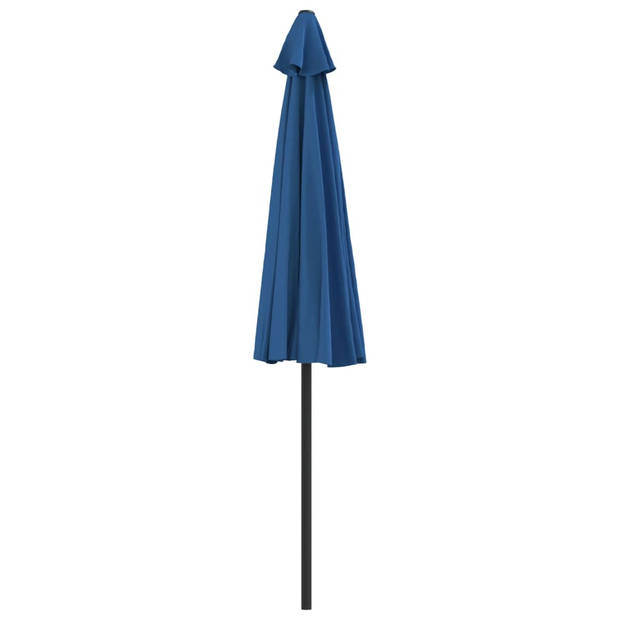 The Living Store Tuinparasol Halfrond - Blauw - 270 x 144 x 222 cm - 38 mm paaldiameter - UV-beschermend polyester