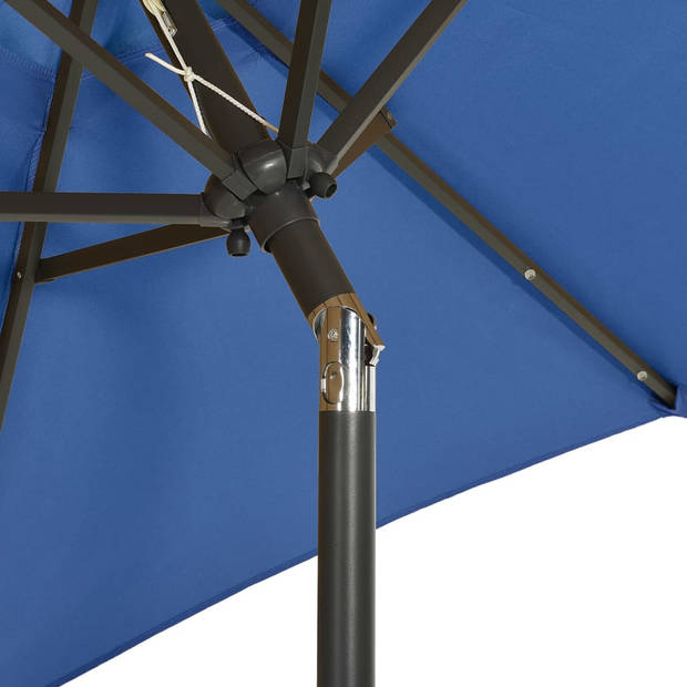 The Living Store Parasol - Aanpasbaar - UV-bescherming en vochtbestendig - Inklapbaar - Draagbaar - Aluminium paal - 6