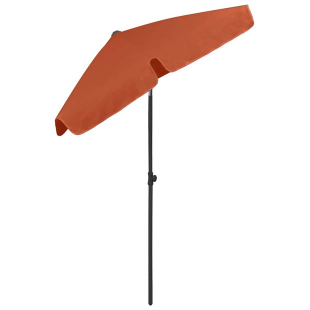 The Living Store Strandparasol - Terracotta - 180x120 cm - UV-beschermend en stabiel