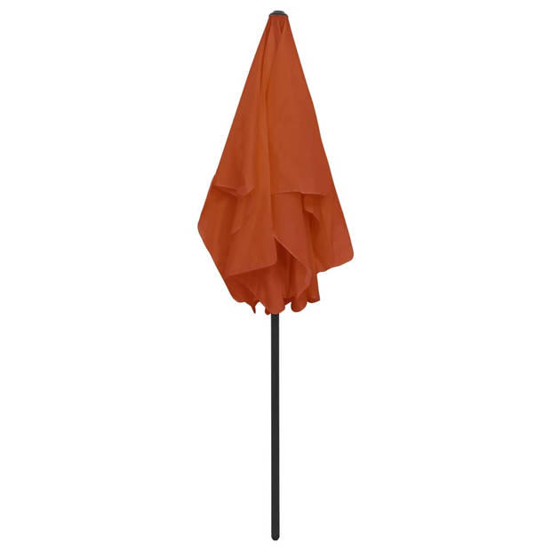 The Living Store Strandparasol - Terracotta - 180x120 cm - UV-beschermend en stabiel