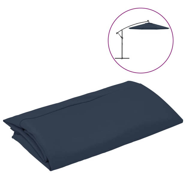 The Living Store Parasoldoek - Blauw - 300 cm - UV-beschermend polyester