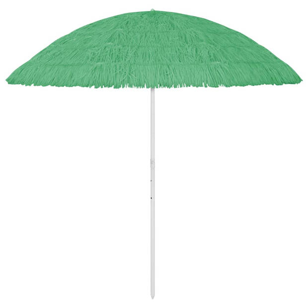 The Living Store Hawaï Parasol Groen - Polyester - 245 cm hoog - 300 cm booglengte - 260 cm diameter - Weer- en