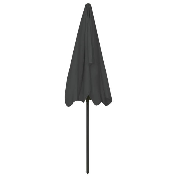 The Living Store Strandparasol - Polyester - 200 x 125 cm - Kantelend - Antraciet