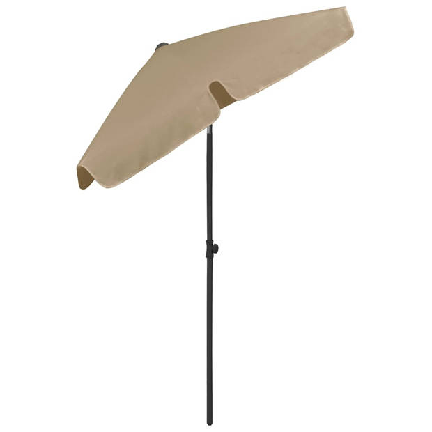 The Living Store Strandparasol - UV-beschermend polyester - Stevige baleinen - Geschikt voor parasolgat - Kantelbaar -