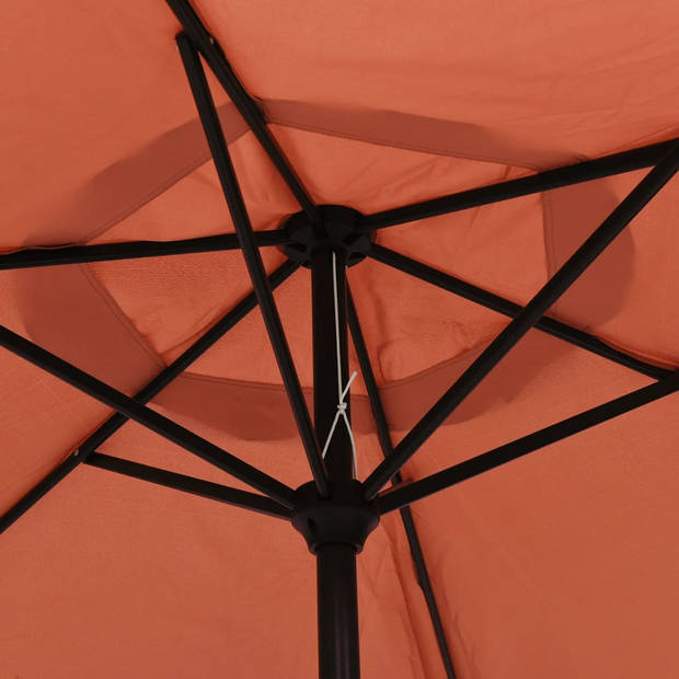 The Living Store Parasol tuin - terracotta - 300 x 222 cm (ø x H) - stof en staal