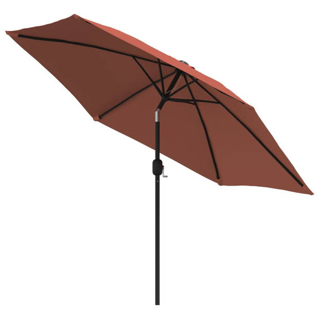 The Living Store Parasol tuin - terracotta - 300 x 222 cm (ø x H) - stof en staal