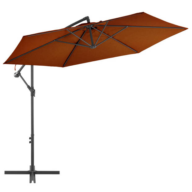 The Living Store Parasol Rechthoek - Terracotta - 300 x 244 cm - UV-beschermend polyester