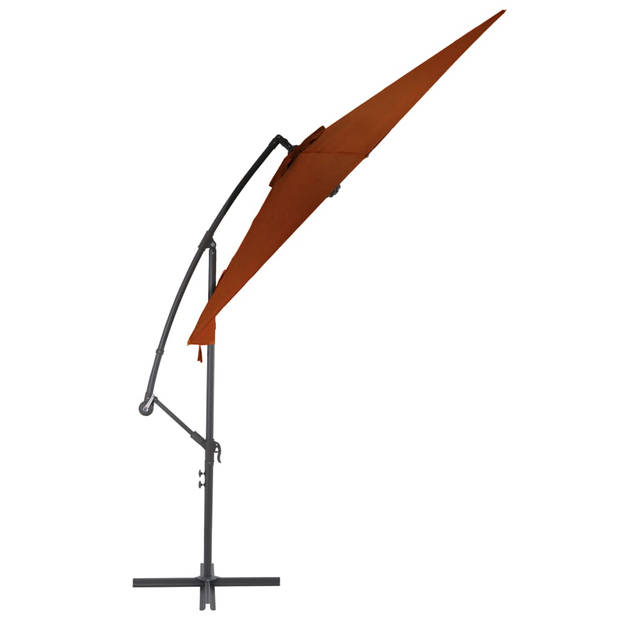 The Living Store Parasol Rechthoek - Terracotta - 300 x 244 cm - UV-beschermend polyester