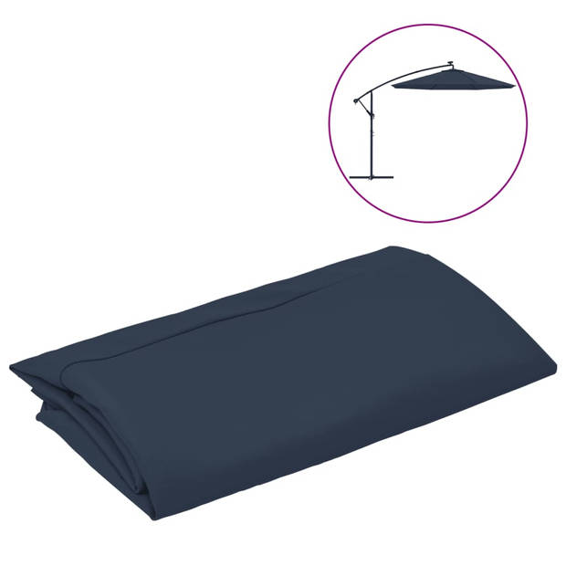 The Living Store Parasoldoek - Blauw - 350 cm - UV-beschermend en anti-vervagend - 100% polyester