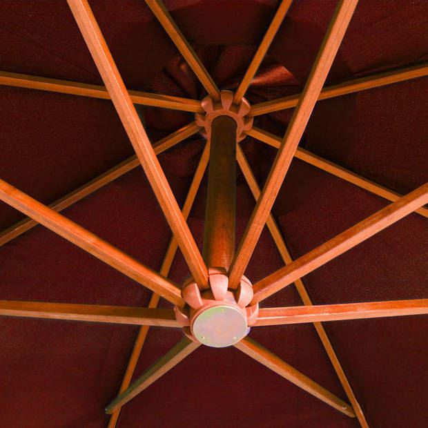 The Living Store Zweefparasol - Terracotta - 350 cm - UV-bestendig