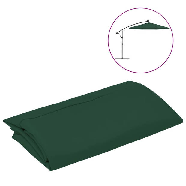 The Living Store Parasoldoek Groen - Polyester - 300 cm - UV-bescherming