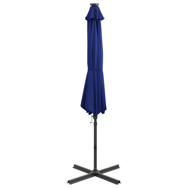 The Living Store Tuinparasol - LED-Verlichting - 300 x 238 cm - Azuurblauw