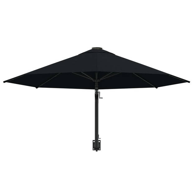 The Living Store Parasol Wandmodel - 300 x 131 cm - Zwart