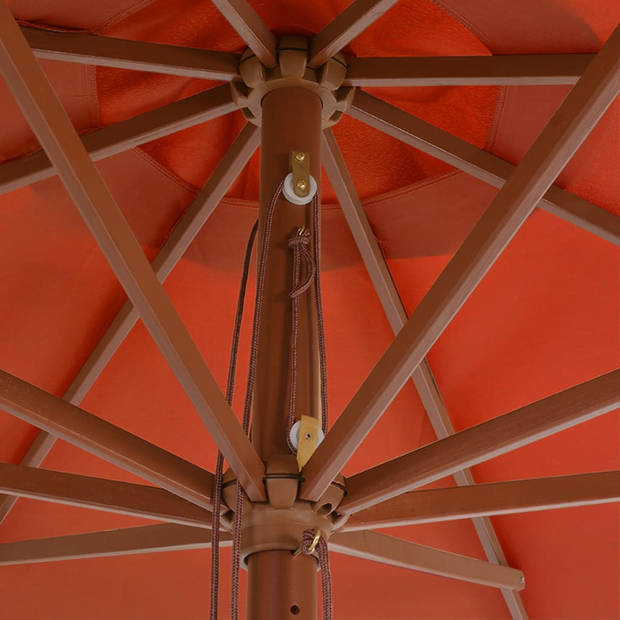 The Living Store Parasol - Luxe - Terracotta - 350 x 256 cm - UV-beschermend