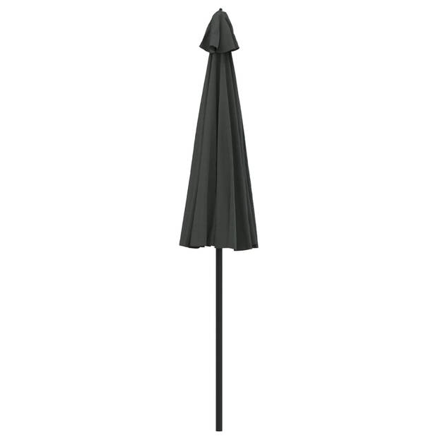 The Living Store Tuinparasol Antraciet 270 x 246 cm (ø x H) - UV-beschermend polyester - Aluminium paal - Met