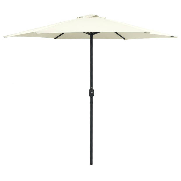 The Living Store Parasol The Living Store Tuinparasol - 270 x 246 cm - Zandwit - Polyester - Aluminium