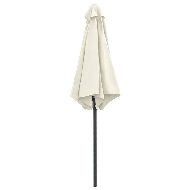 The Living Store Parasol The Living Store Tuinparasol - 270 x 246 cm - Zandwit - Polyester - Aluminium