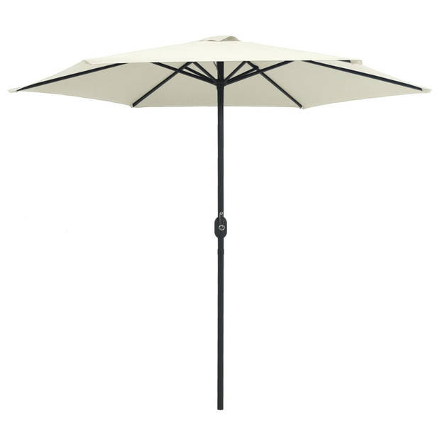 The Living Store Parasol The Living Store Tuinparasol - 270 x 246 cm - Zandwit - Polyester - Aluminium