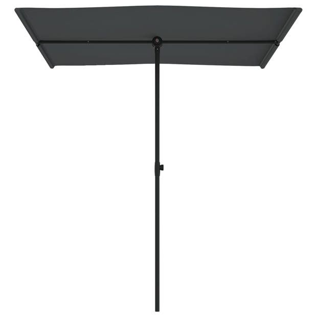 The Living Store Tuinparasol - Polyester - 180 x 110 x 208 cm - Draaibaar - Antraciet