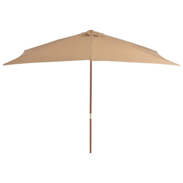 The Living Store Houten parasol - 200 x 300 x 250 cm - taupe