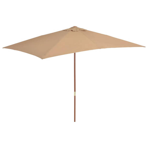 The Living Store Houten parasol - 200 x 300 x 250 cm - taupe