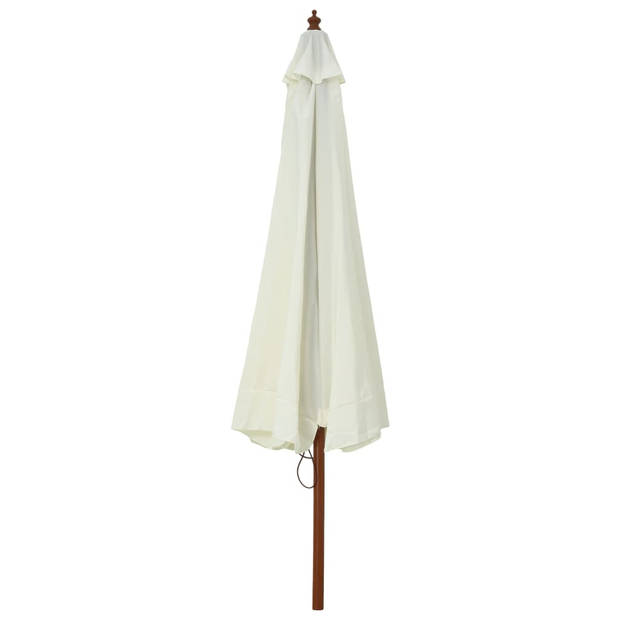 The Living Store Tuinparasol Zandwit 330 x 254 cm - 48 mm paaldiameter - Polyester