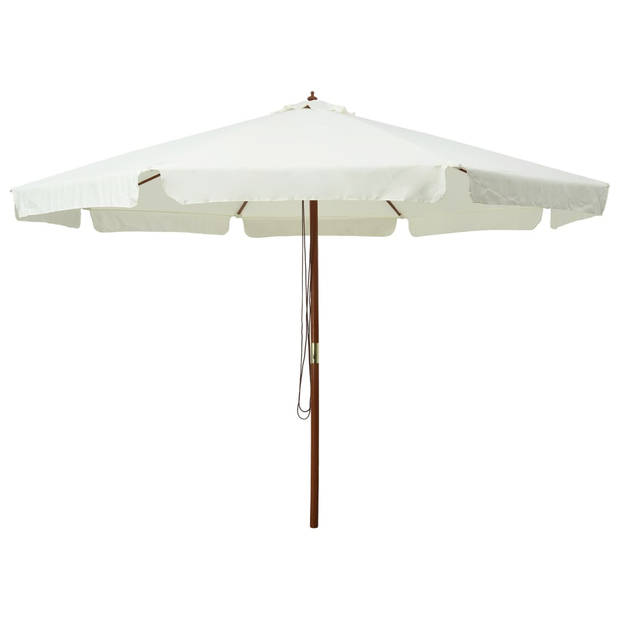 The Living Store Tuinparasol Zandwit 330 x 254 cm - 48 mm paaldiameter - Polyester