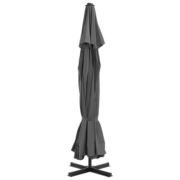 The Living Store Tuinparasol - UV-beschermend polyester - Aluminium paal - 500 x 385 cm