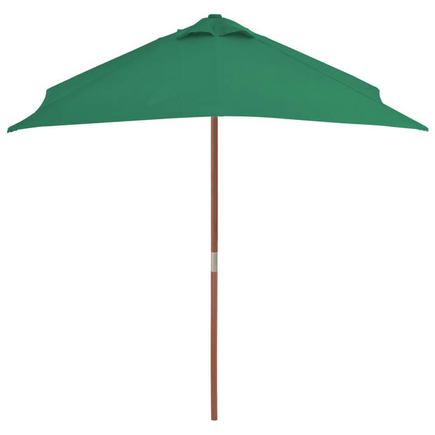 The Living Store Parasol - Groen - 150 x 200 x 235 cm - Gelamineerd bamboe en hardhout