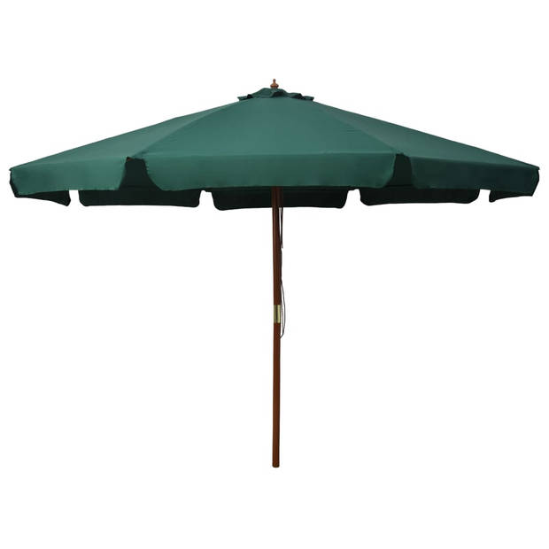 The Living Store Parasol - 330 x 254 cm - Groen - Dubbel katrolsysteem