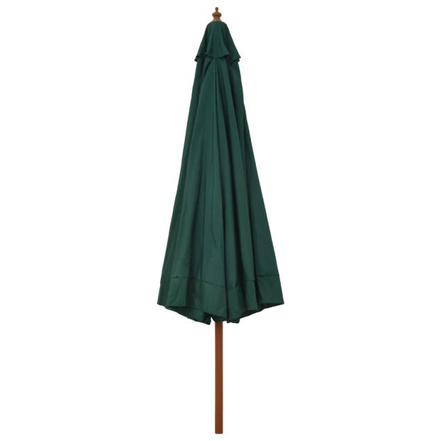 The Living Store Parasol - 330 x 254 cm - Groen - Dubbel katrolsysteem