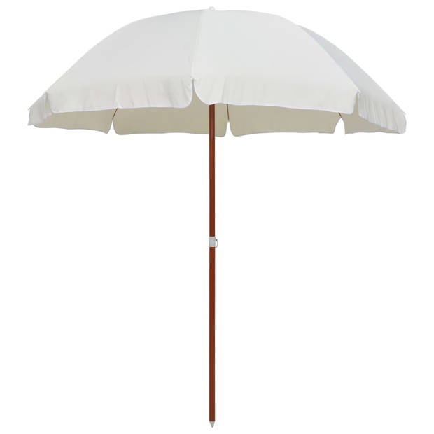 The Living Store Parasol Zand 240 cm - UV-beschermend Polyester