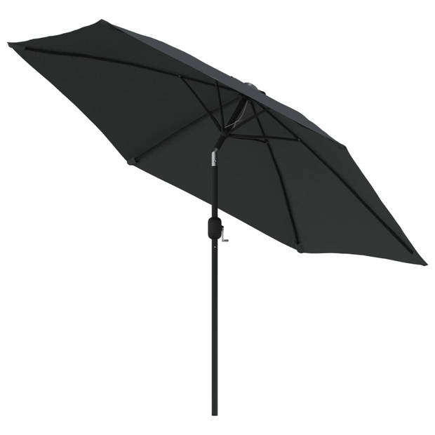 The Living Store Tuinparasol Zonbescherming - 300 x 225 cm - LED-verlichting - Antraciet