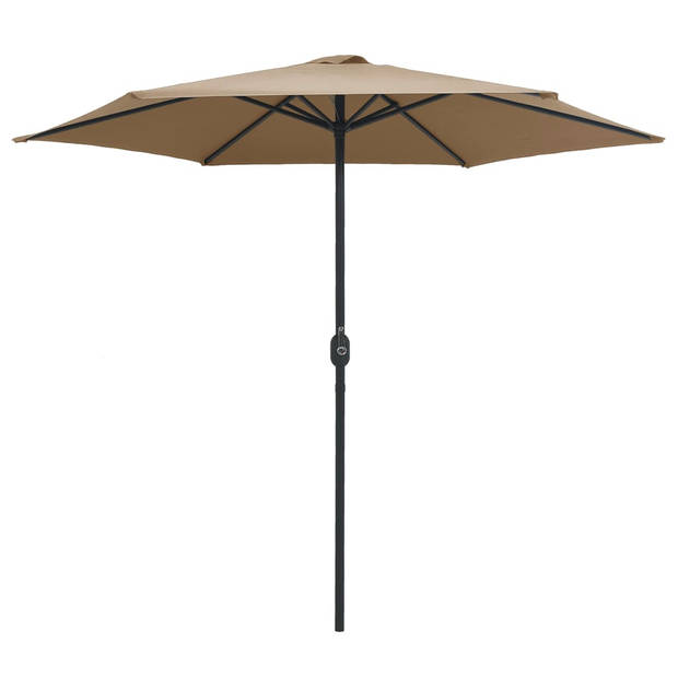 The Living Store Parasol Tuin - 270 x 246 cm - Taupe - UV-beschermend - Aluminium