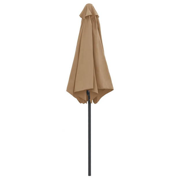 The Living Store Parasol Tuin - 270 x 246 cm - Taupe - UV-beschermend - Aluminium