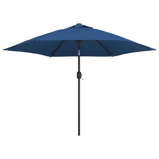 The Living Store Parasol Blauw 300 x 248 cm - LED-verlichting en UV-bescherming