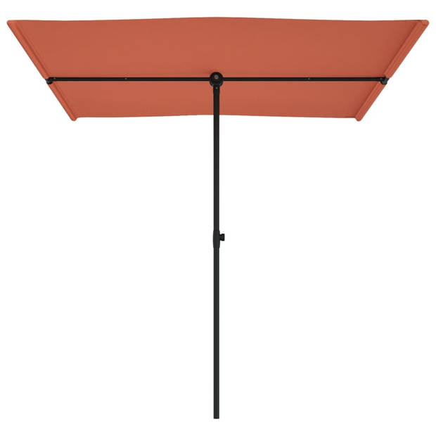 The Living Store Tuinparasol - Terracotta - 200 x 150 x (120 - 215) cm - UV-beschermend - Stabiele paal - Draaibaar -