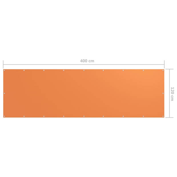 vidaXL Balkonscherm 120x400 cm oxford stof oranje