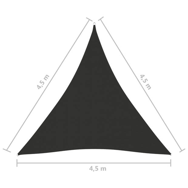 vidaXL Zonnescherm driehoekig 4,5x4,5x4,5 m oxford stof