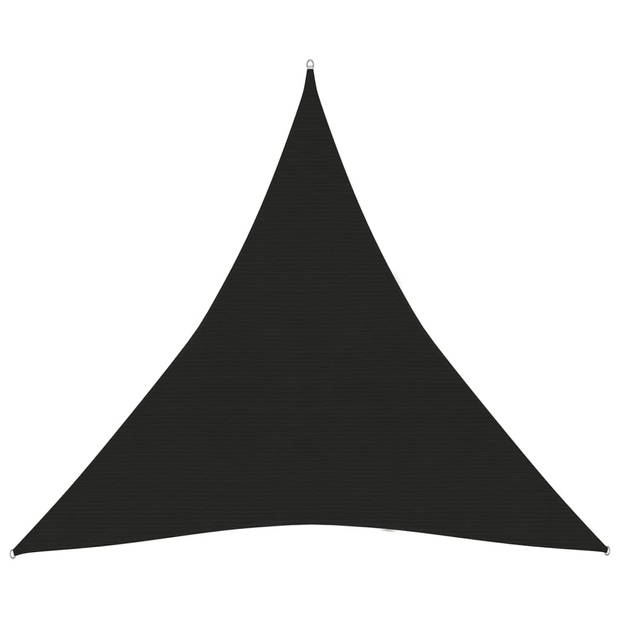 The Living Store Schaduwdoek HDPE - 3.6 x 3.6 x 3.6 m - zwart - driehoekig