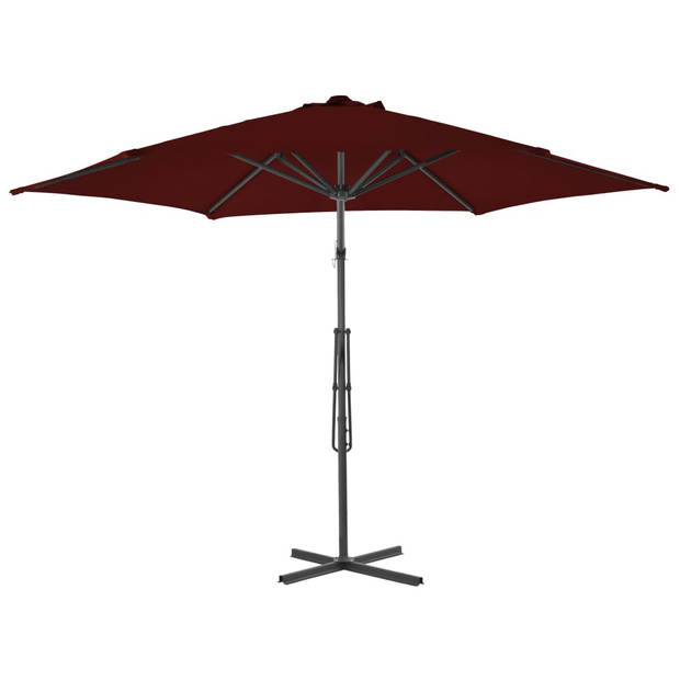 The Living Store Parasol Bordeauxrood 300 x 230 cm - UV-beschermend en gemakkelijk schoon te maken - Inclusief