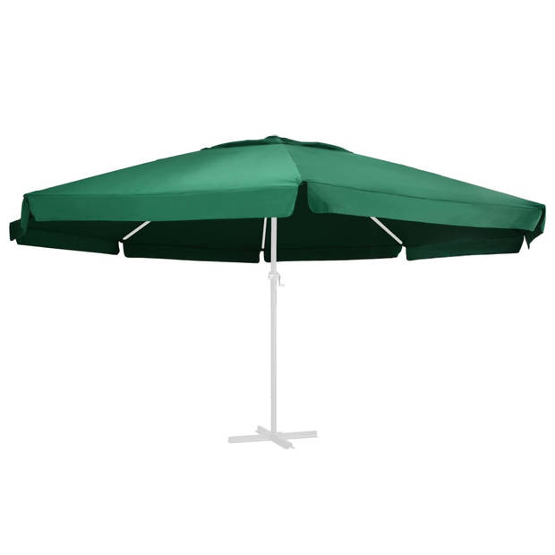 The Living Store Parasoldoek 600 cm - Groen - 100% Polyester - Water- en UV-bestendig