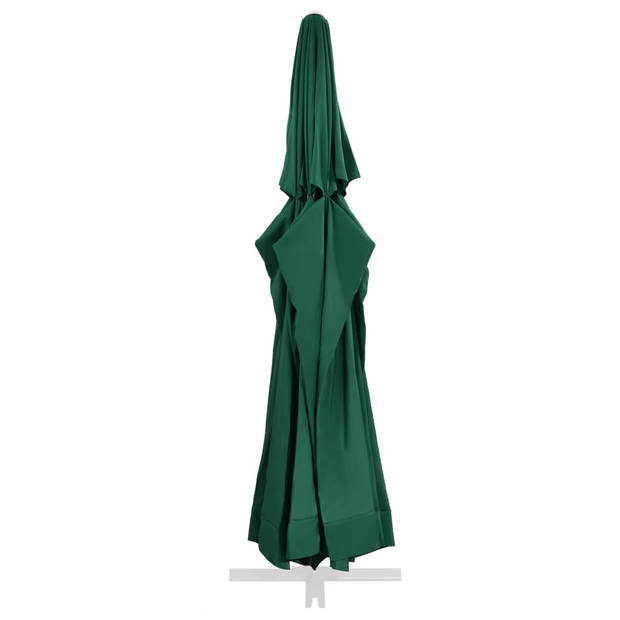 The Living Store Parasoldoek 600 cm - Groen - 100% Polyester - Water- en UV-bestendig