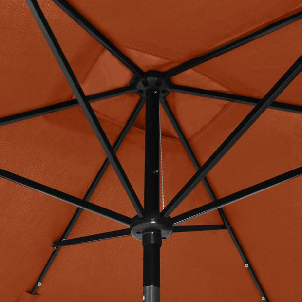 The Living Store Parasol Terracotta 200x300x247 cm - UV-beschermend en draagbaar