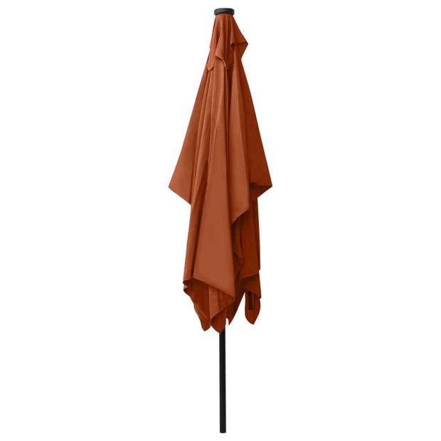 The Living Store Parasol Terracotta 200x300x247 cm - UV-beschermend en draagbaar