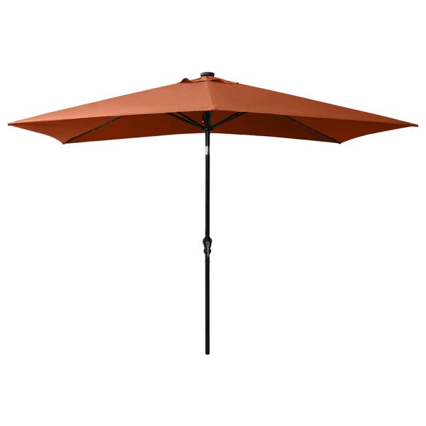 The Living Store Parasol Terracotta 200x300x247 cm - UV-beschermend en draagbaar