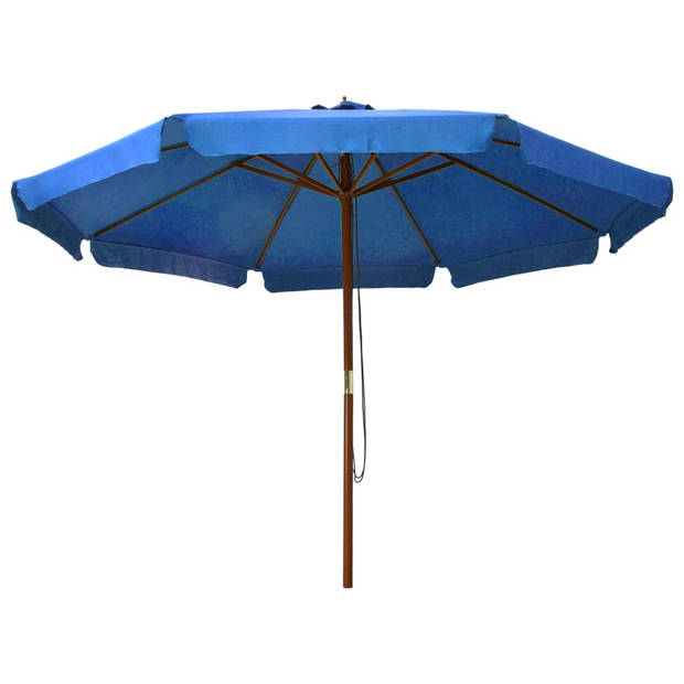 The Living Store Parasol - Azuurblauw - 330 x 254 cm - Dubbel katrolsysteem