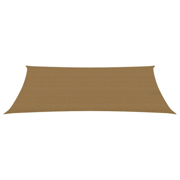 vidaXL Zonnezeil 160 g/m² 2,5x5 m HDPE taupe